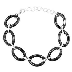 High Tech Ceramic Link Bracelet/Stainless Steel